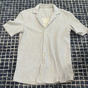 Zara Summer Blue White SS Button Down